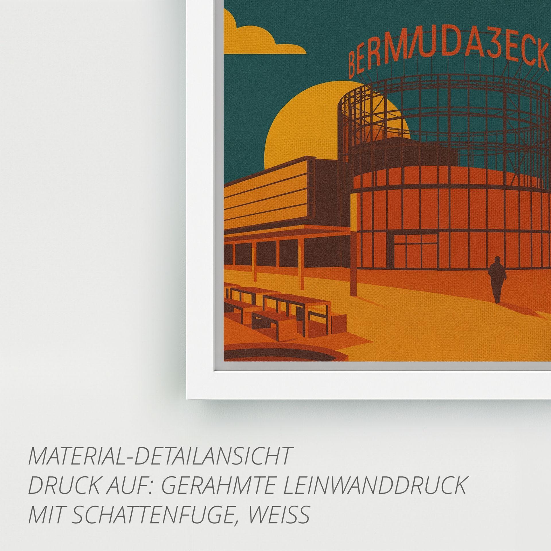 Bermuda3Eck Bochum – Retro Poster im 70er-Stil