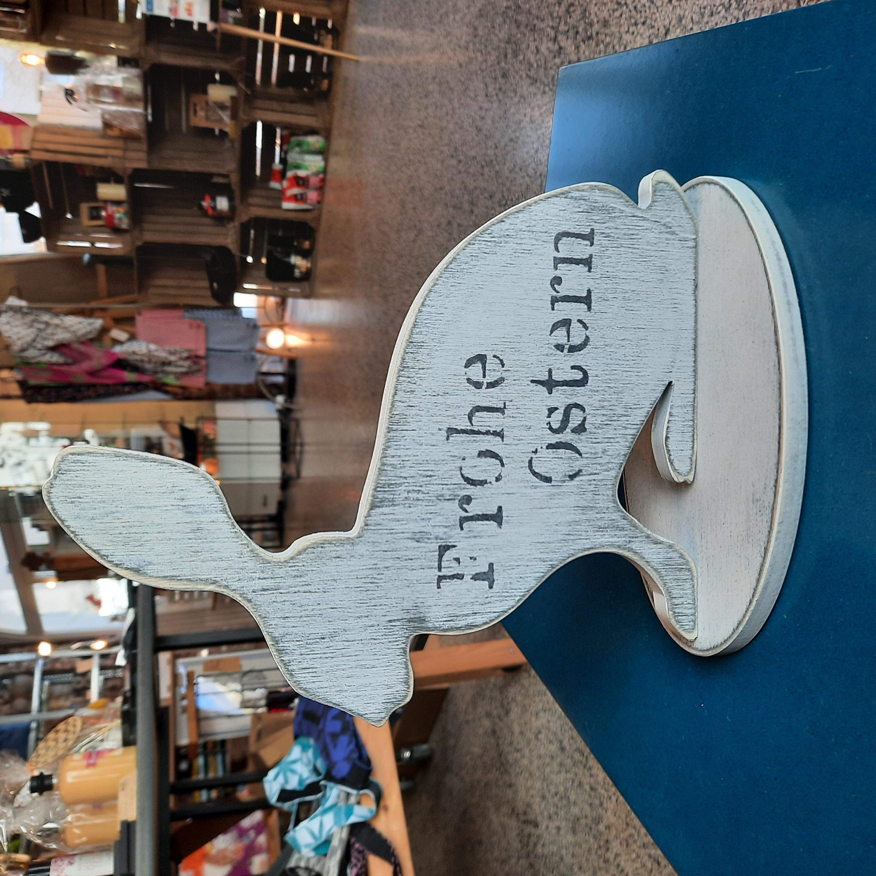 Hase Holz mit Ständer rosa oder grau