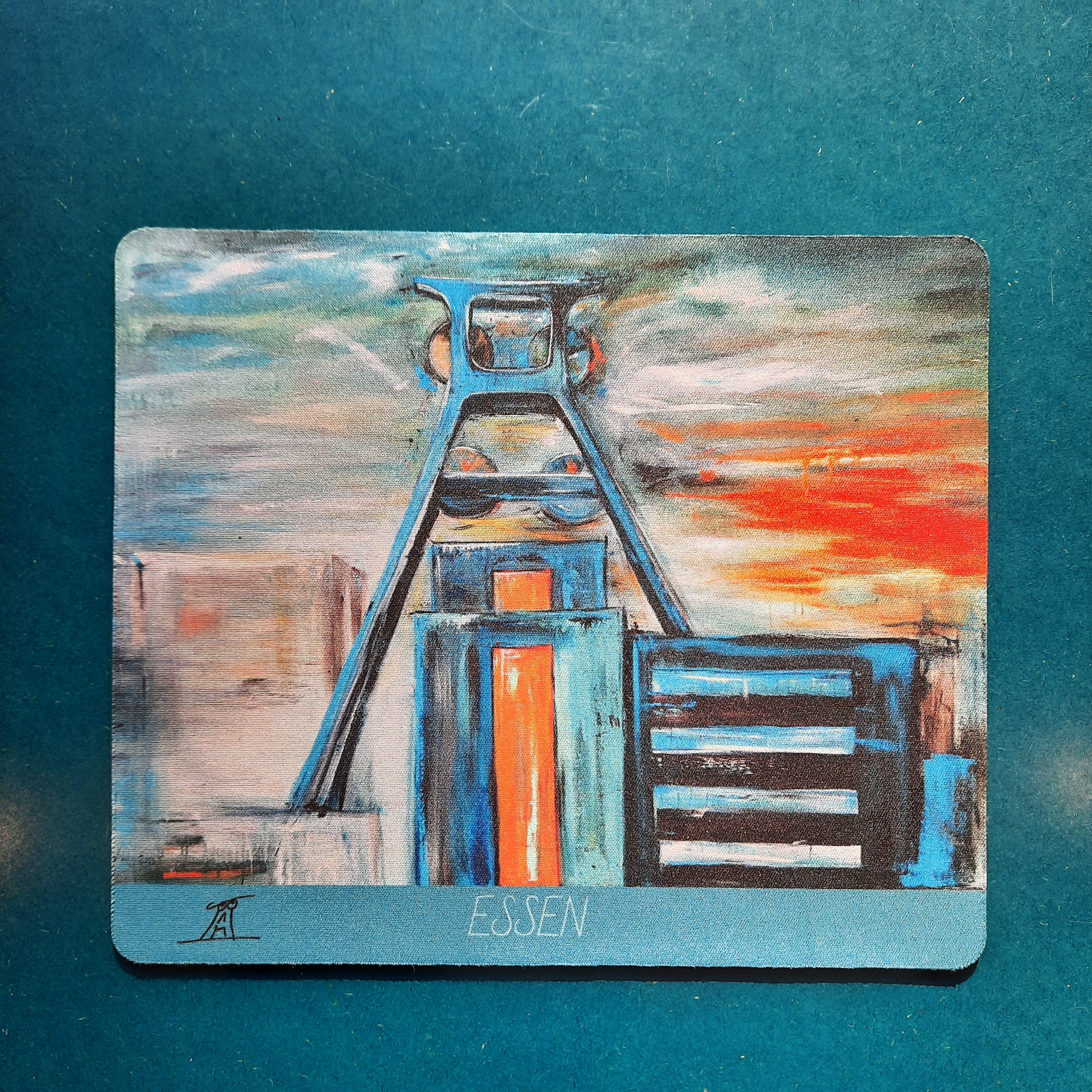 Mousepad „Ruhrgebiet – Skizze in Farbe“ Pott in Farbe(