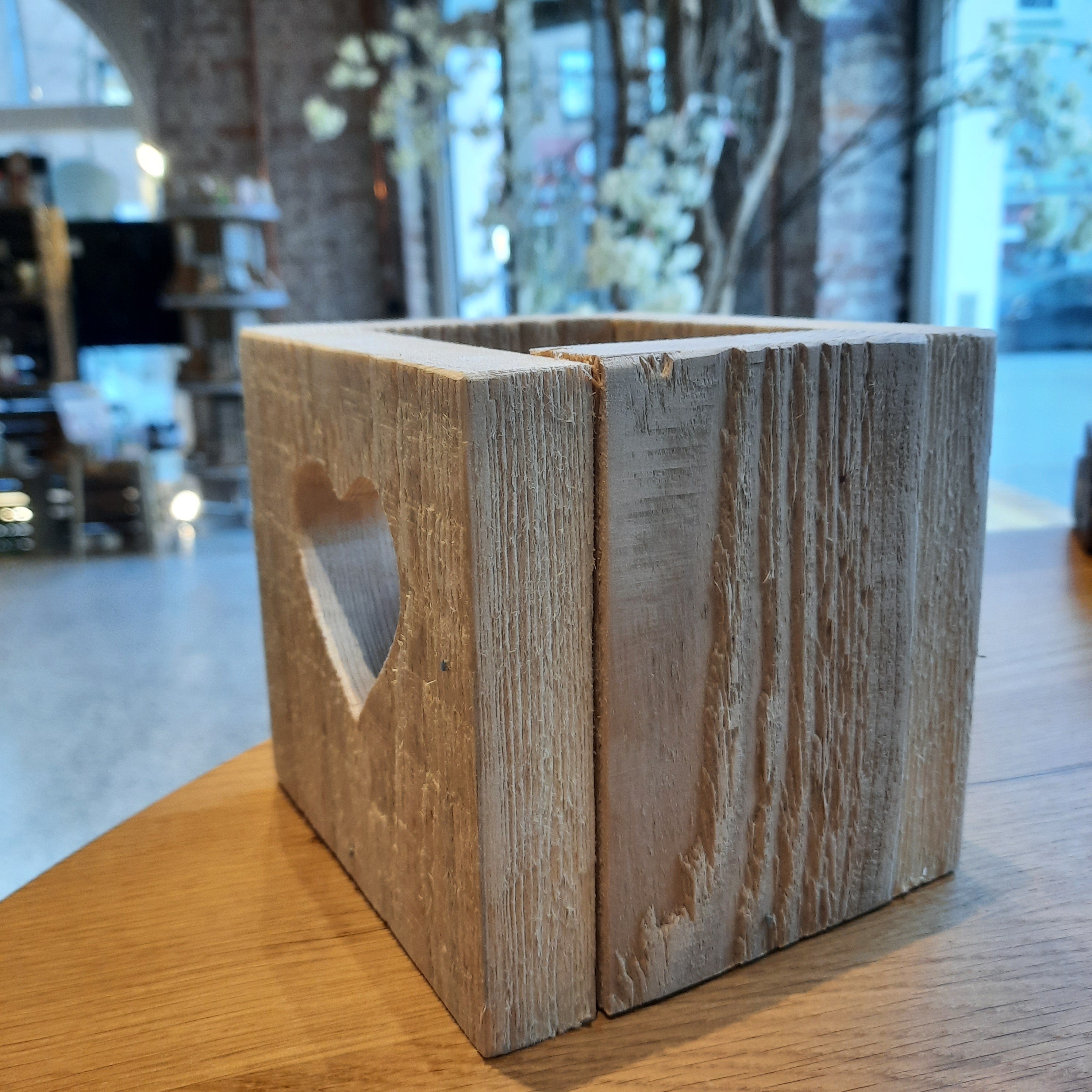 Teelichthalter Holz 2