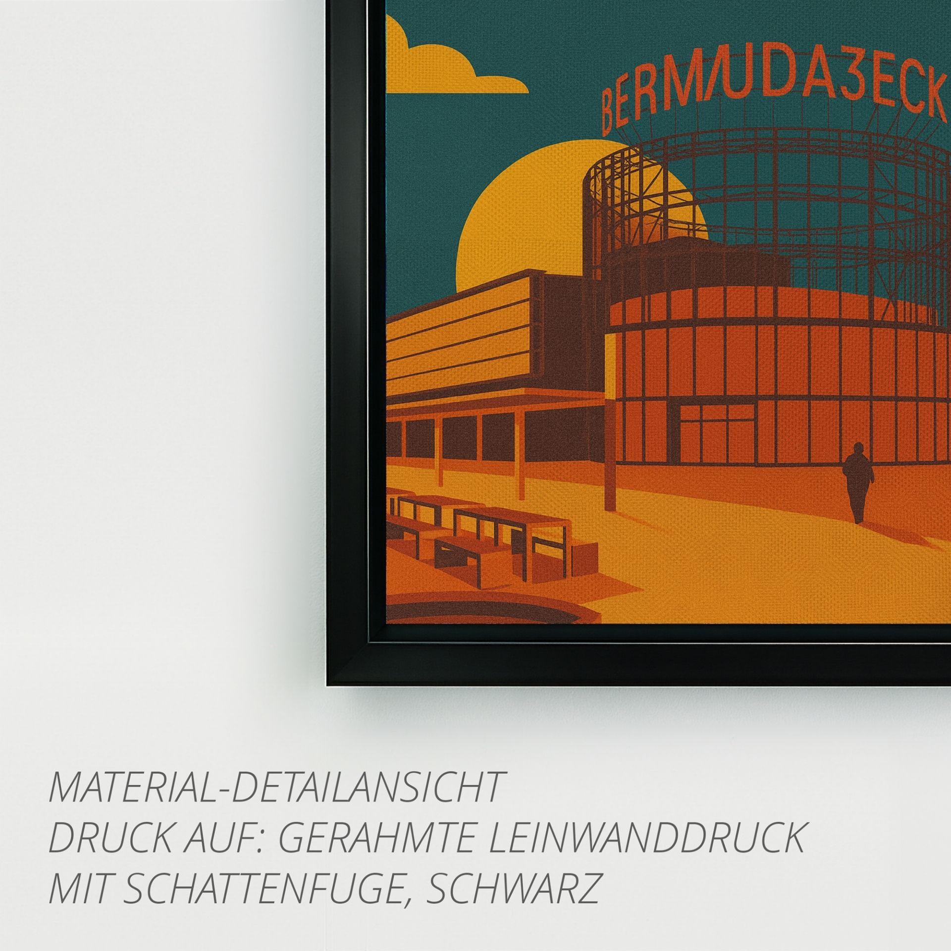 Bermuda3Eck Bochum – Retro Poster im 70er-Stil