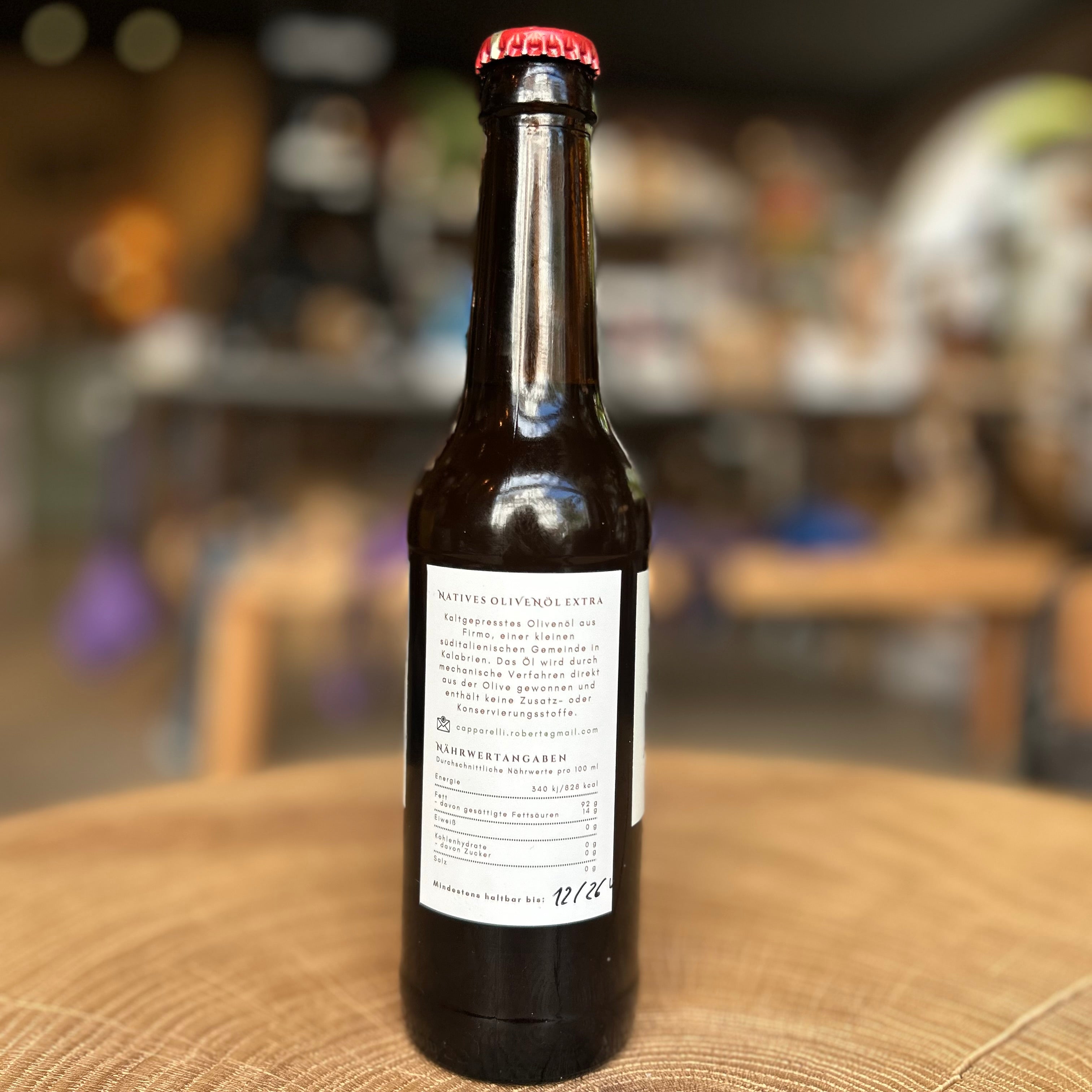 Capparelli Olio di Oliva 330 ml – hochwertiges natives Olivenöl extra (extra vergine), 100 % natürlich, kaltgepresst, ideal für mediterrane Küche und gesunde Ernährung.