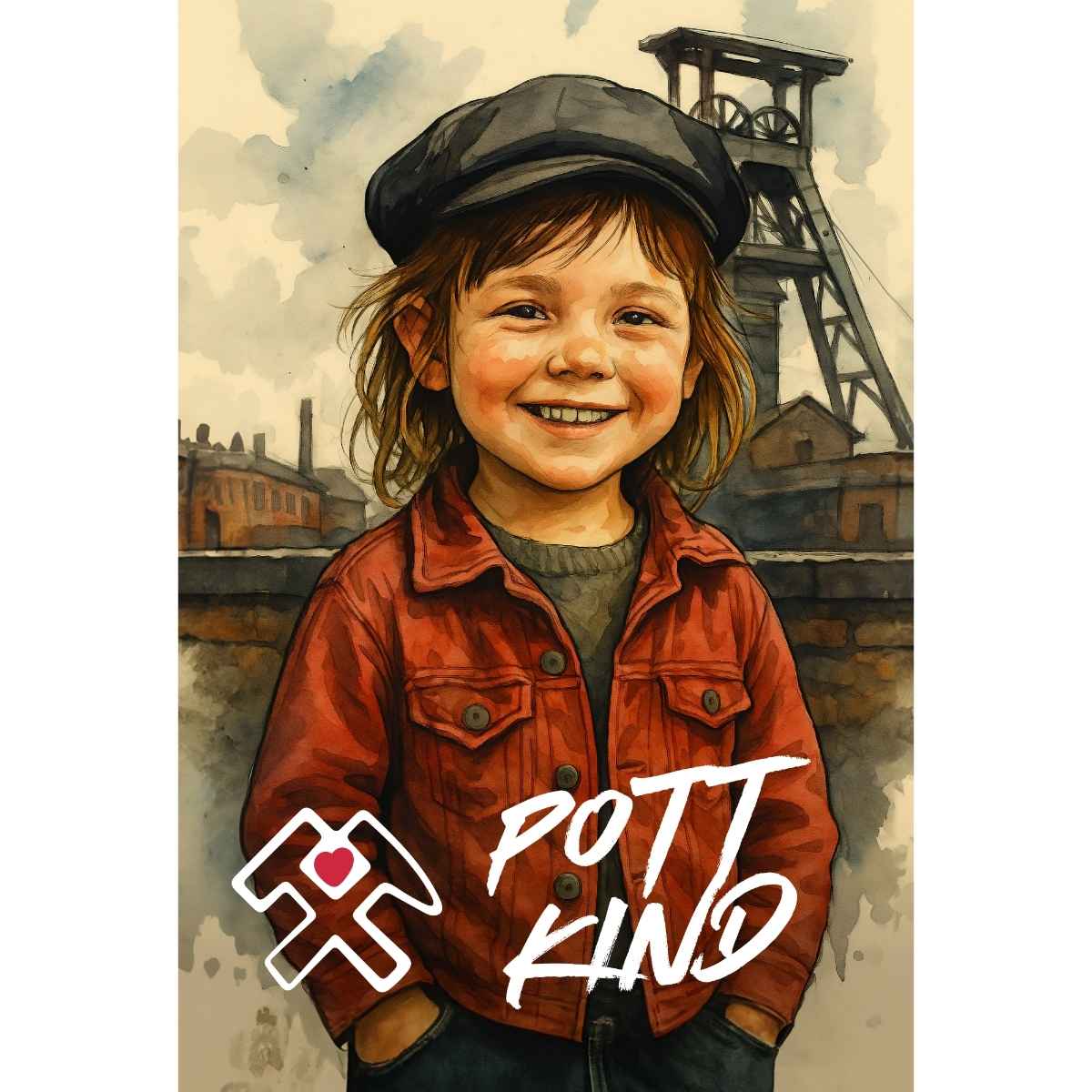 Retro Poster Ruhrpott-Kind (Mädchen) – 70er Style